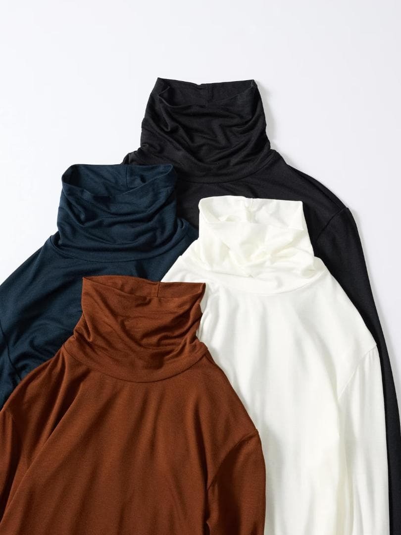 ヒートテック 2枚 L ウルトラライト タートルネックT DARK GRAY_画像3