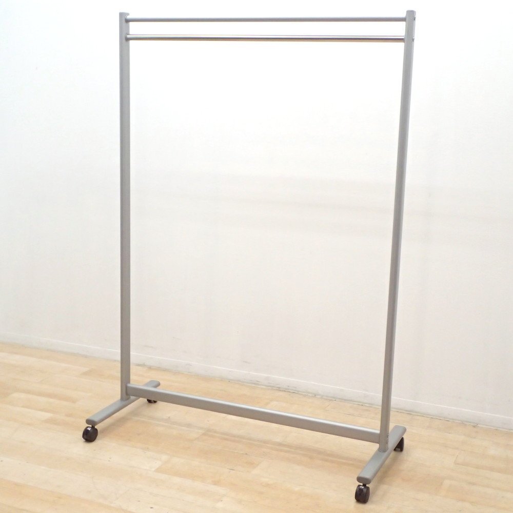 okamura オカムラ コートハンガー 15人用 L956AB Z712 シルバー ハンガーラック W1180 H1700 更衣室 衣類収納 KK18735 中古オフィス家具_画像1