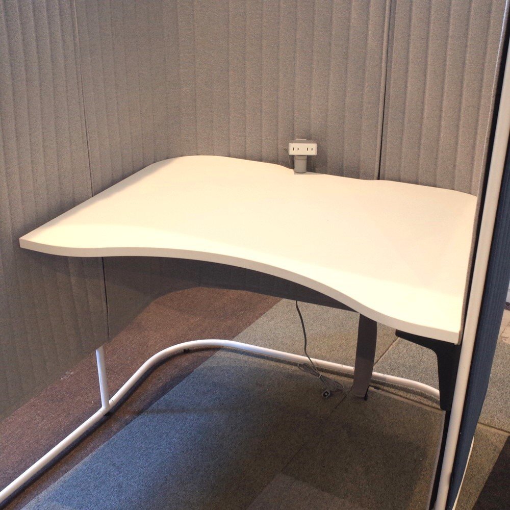 直接引取限定 コクヨ KOKUYO インフレーム スクリーンブース 1人用 パネル 間仕切り ブルー オフィスデスク 個室 KK16232 中古オフィス家具_画像2