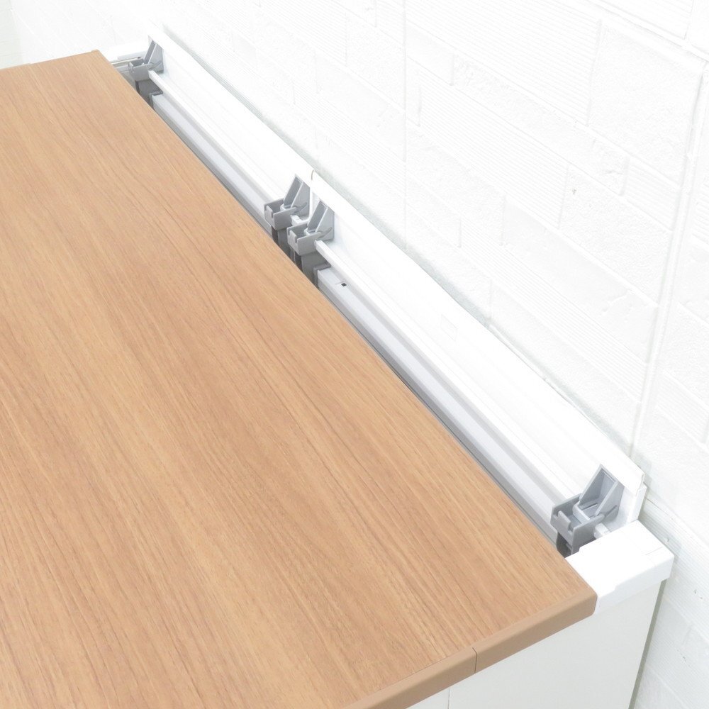 オカムラ アドバンス 平デスク 3V144P MK38 W1200 D600 木目 ホワイト オフィスデスク 引出し アウトレット YH16770-1 中古オフィス家具_画像4