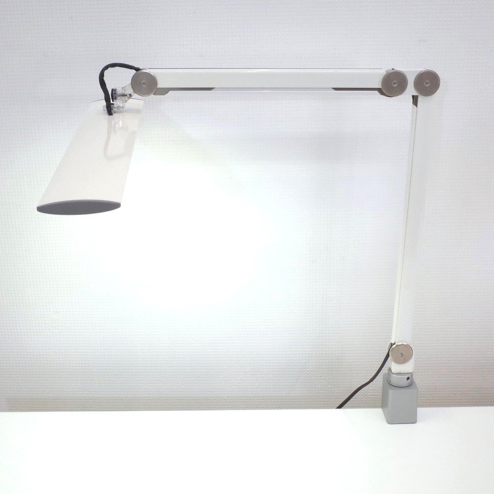 山田照明 Z-Light/ゼットライト デスクライト Z-60MCKW LED照明 シェード幅40cm 昼白色 卓上型 ホワイト 明かり EG16001 中古オフィス家電_画像4