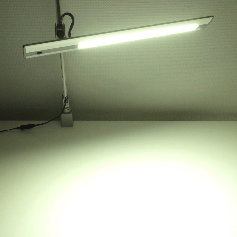 山田照明 Z-Light/ゼットライト デスクライト Z-60MCKW LED照明 シェード幅40cm 昼白色 卓上型 ホワイト 明かり EG16001 中古オフィス家電_画像6