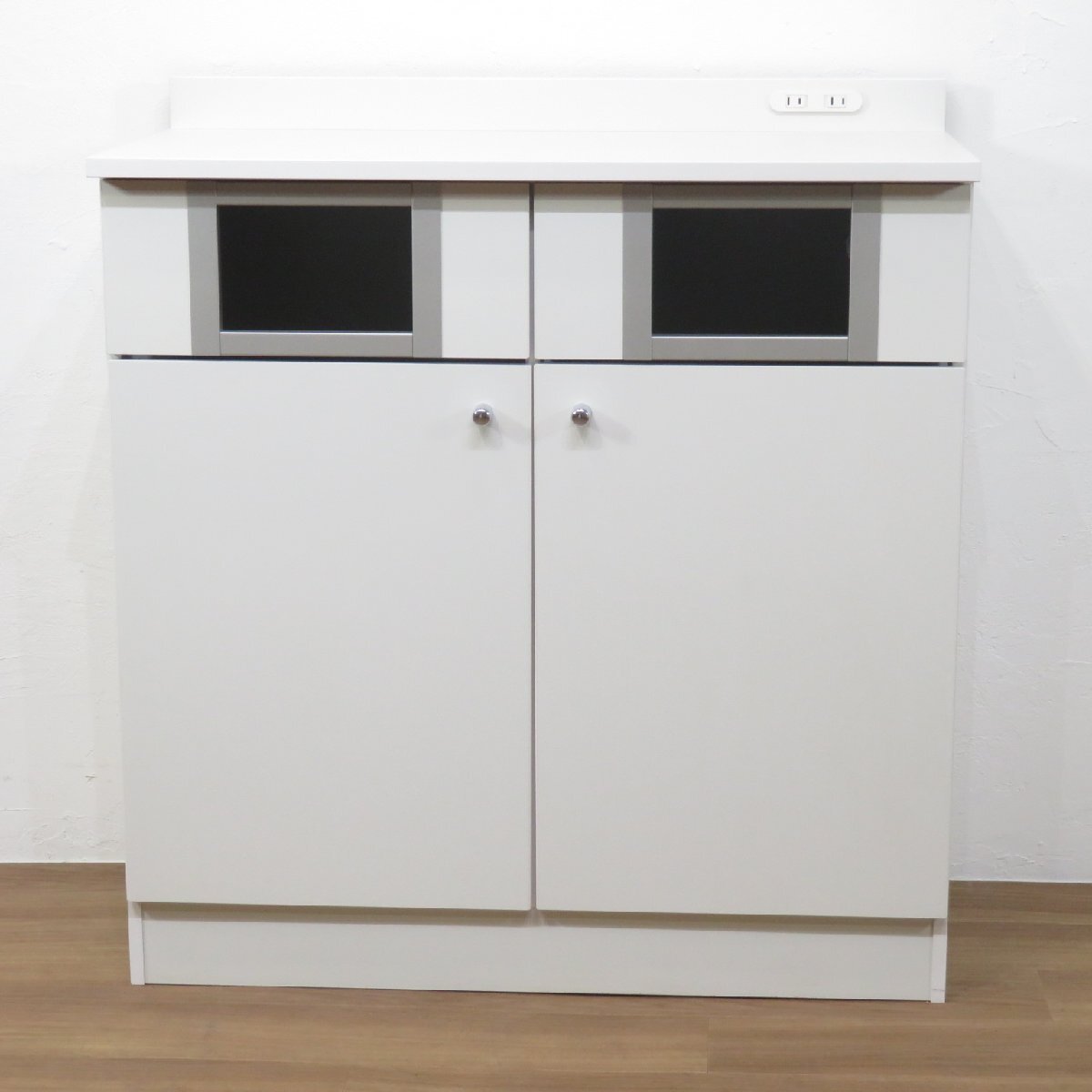 イトーキ トラッシュユニット HAK-9G9AWN-W9 ホワイト ダストボックス ごみ箱 オフィスアクセサリー YH19356 中古オフィス家具_画像2