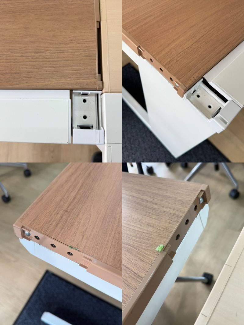 オカムラ アドバンス 平デスク 3V144P MK38 W1200 D600 木目 ホワイト オフィスデスク 引出し アウトレット YH16770-1 中古オフィス家具_画像10