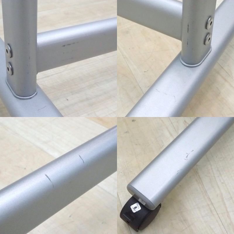 okamura オカムラ コートハンガー 15人用 L956AB Z712 シルバー ハンガーラック W1180 H1700 更衣室 衣類収納 KK18735 中古オフィス家具_画像10