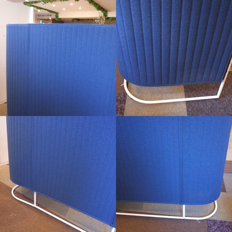 直接引取限定 コクヨ KOKUYO インフレーム スクリーンブース 1人用 パネル 間仕切り ブルー オフィスデスク 個室 KK16232 中古オフィス家具_画像8