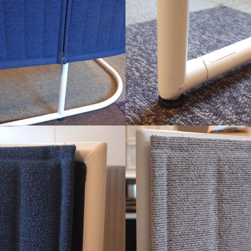 直接引取限定 コクヨ KOKUYO インフレーム スクリーンブース 1人用 パネル 間仕切り ブルー オフィスデスク 個室 KK16232 中古オフィス家具_画像9