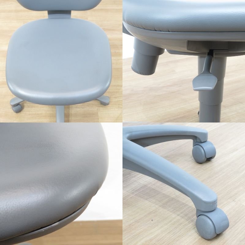 汚れにくい素材 KOKUYO コクヨ レグノ 肘無オフィスチェア CRS-G208F4VNB4N グレー 事務椅子 ローバック YH19169 中古オフィス家具_画像8