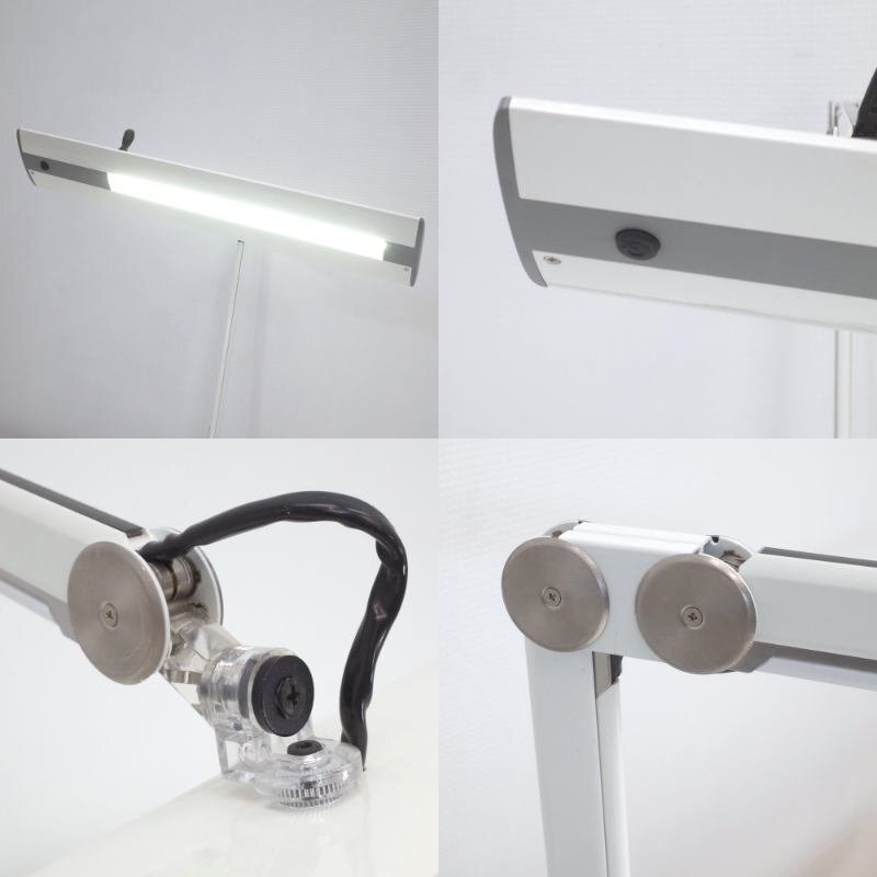 山田照明 Z-Light/ゼットライト デスクライト Z-60MCKW LED照明 シェード幅40cm 昼白色 卓上型 ホワイト 明かり EG16001 中古オフィス家電_画像7