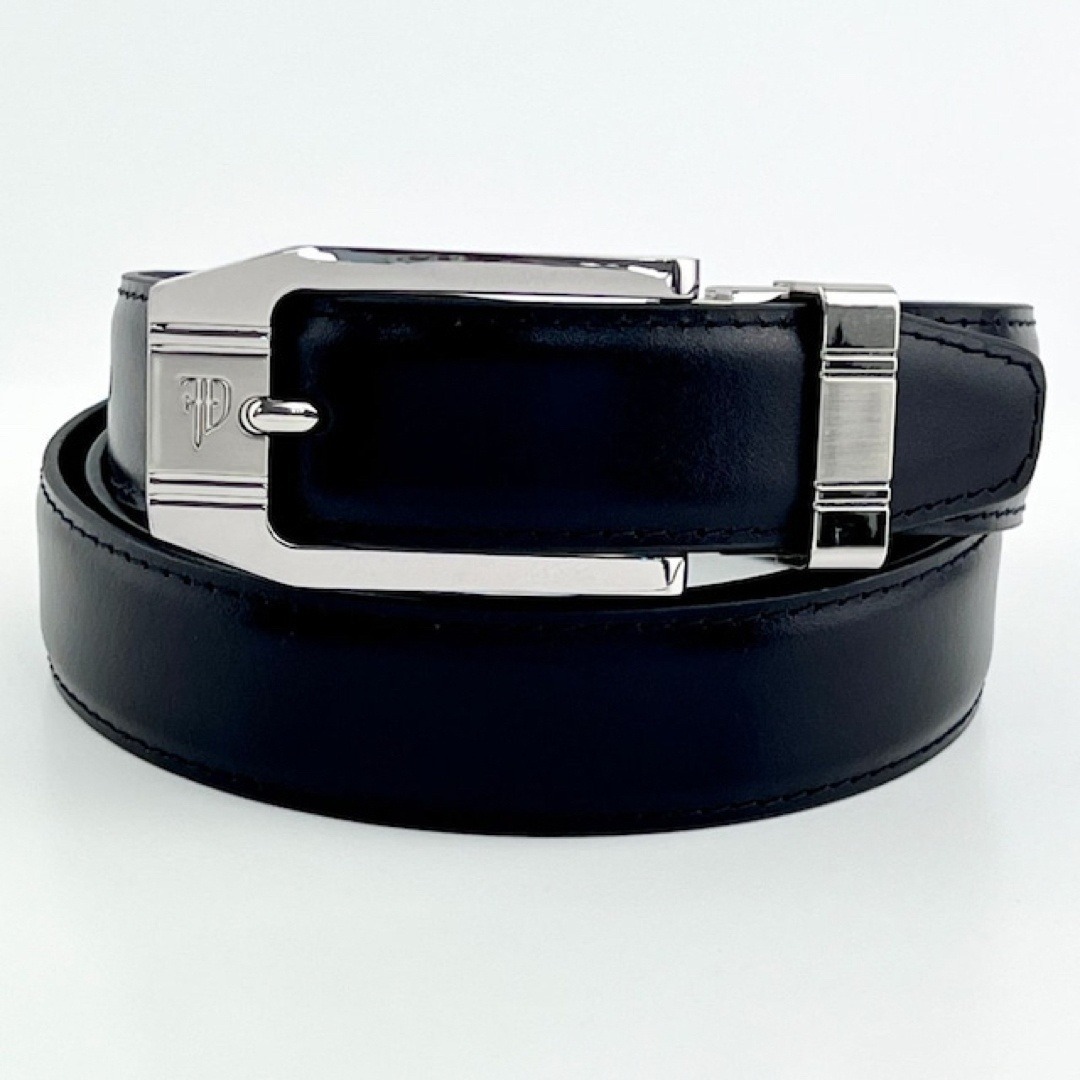 【Guy Laroche】カジュアルベルト レザー ブラック 黒 シンプル_画像3