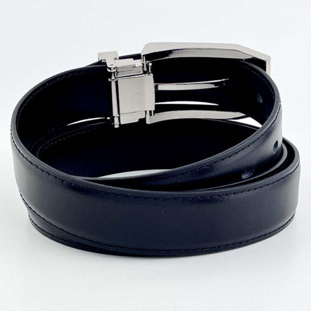 【Guy Laroche】カジュアルベルト レザー ブラック 黒 シンプル_画像4