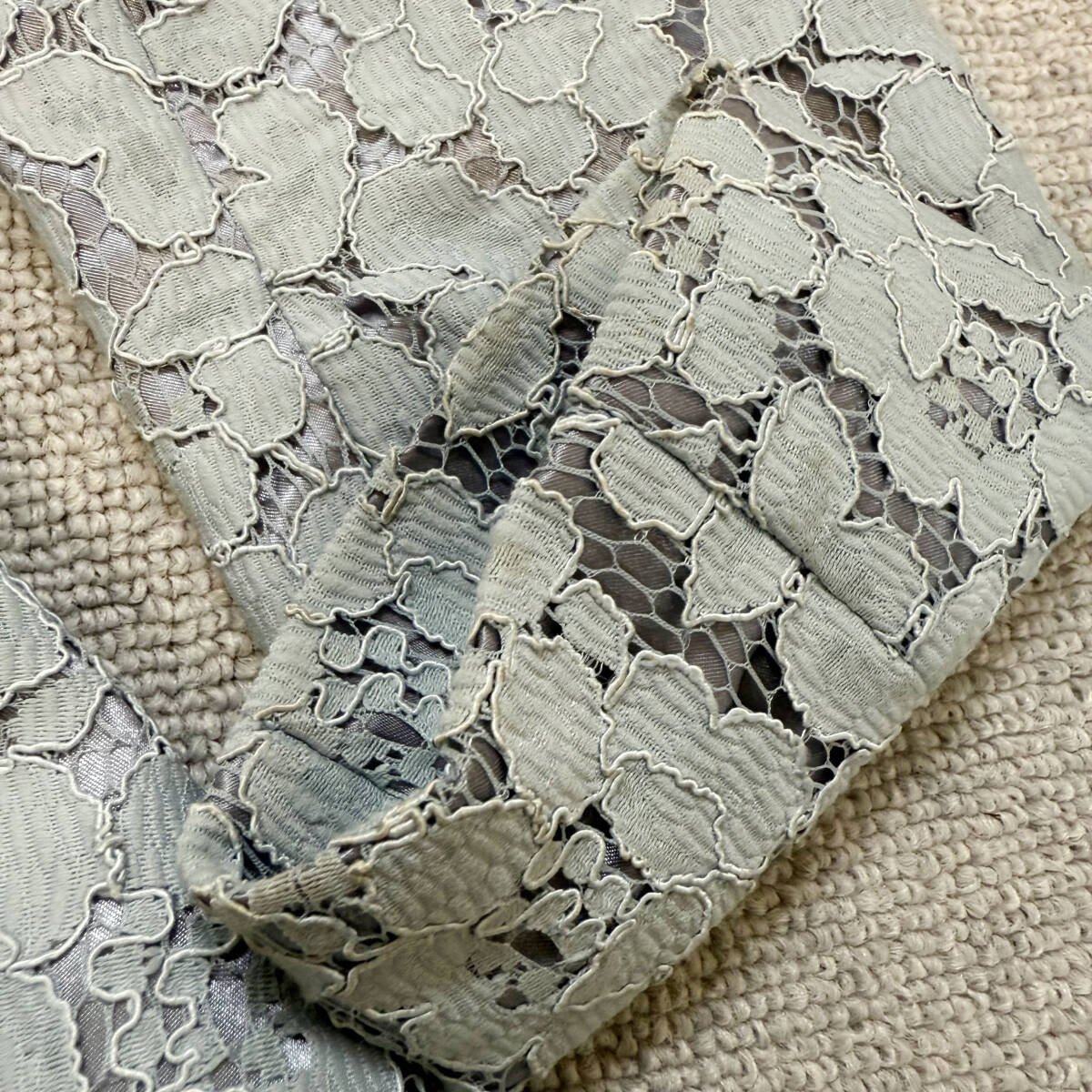 M7-1716 L'est Rose レストローズ 花柄 コート 水色_画像7