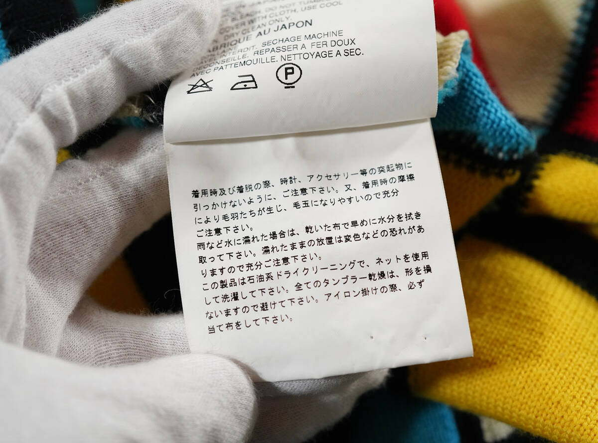 「 AD2001 01AW JUNYA WATANABE COMME des GARCONS モンドリアン柄 タートルネックニット 」ジュンヤワタナベ レディース JC-N006_画像9