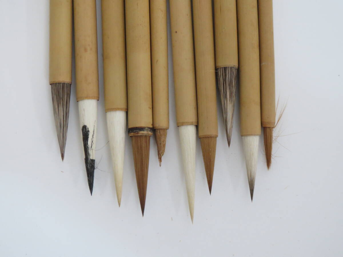 (d-7)　中国　筆　湖洲筆店・上海筆店・湖洲王一品・得応軒　他　30本セット　書道具_画像6