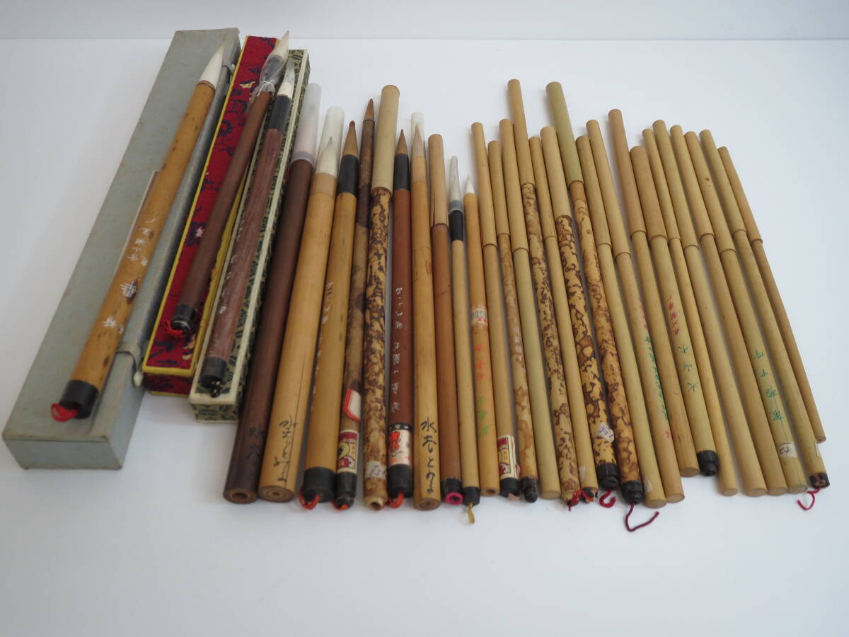 (d-7)　中国　筆　湖洲筆店・上海筆店・湖洲王一品・得応軒　他　30本セット　書道具_画像7