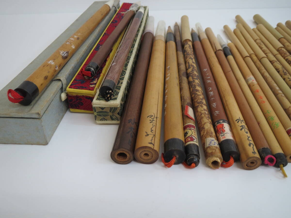 (d-7)　中国　筆　湖洲筆店・上海筆店・湖洲王一品・得応軒　他　30本セット　書道具_画像8
