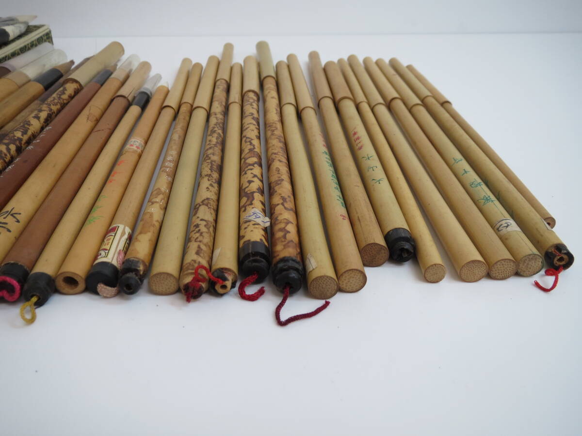 (d-7)　中国　筆　湖洲筆店・上海筆店・湖洲王一品・得応軒　他　30本セット　書道具_画像9