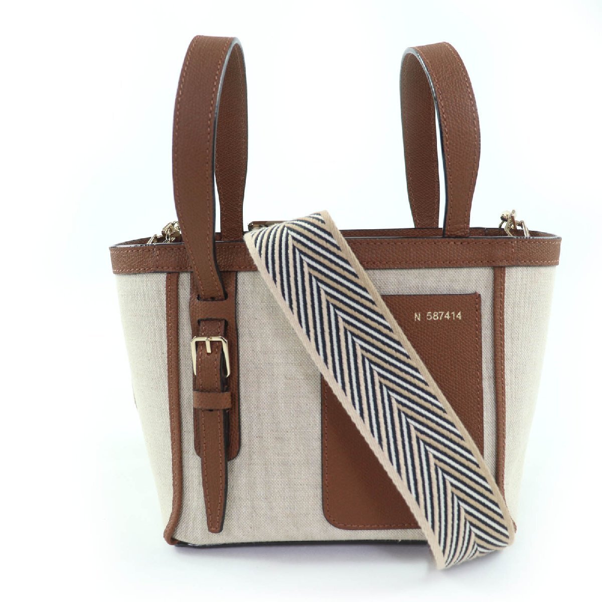  превосходный товар *Valextravarek -тактный laWBSF0086733 парусина кожа микро ковш сумка 2WAY ручная сумочка сумка на плечо сделано в Италии 