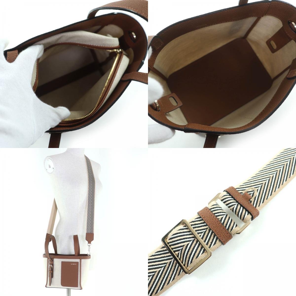  превосходный товар *Valextravarek -тактный laWBSF0086733 парусина кожа микро ковш сумка 2WAY ручная сумочка сумка на плечо сделано в Италии 