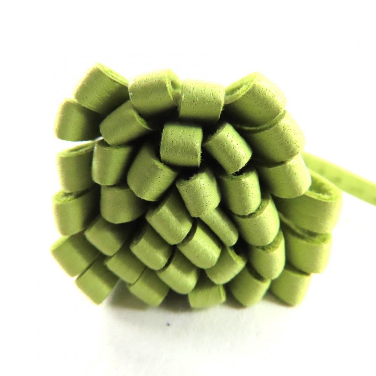 未使用品◇HERMES エルメス カルメンチータ レザー シルバー金具 ポンポン ブックマーク バッグチャーム ライトグリーン系 箱付き_画像4