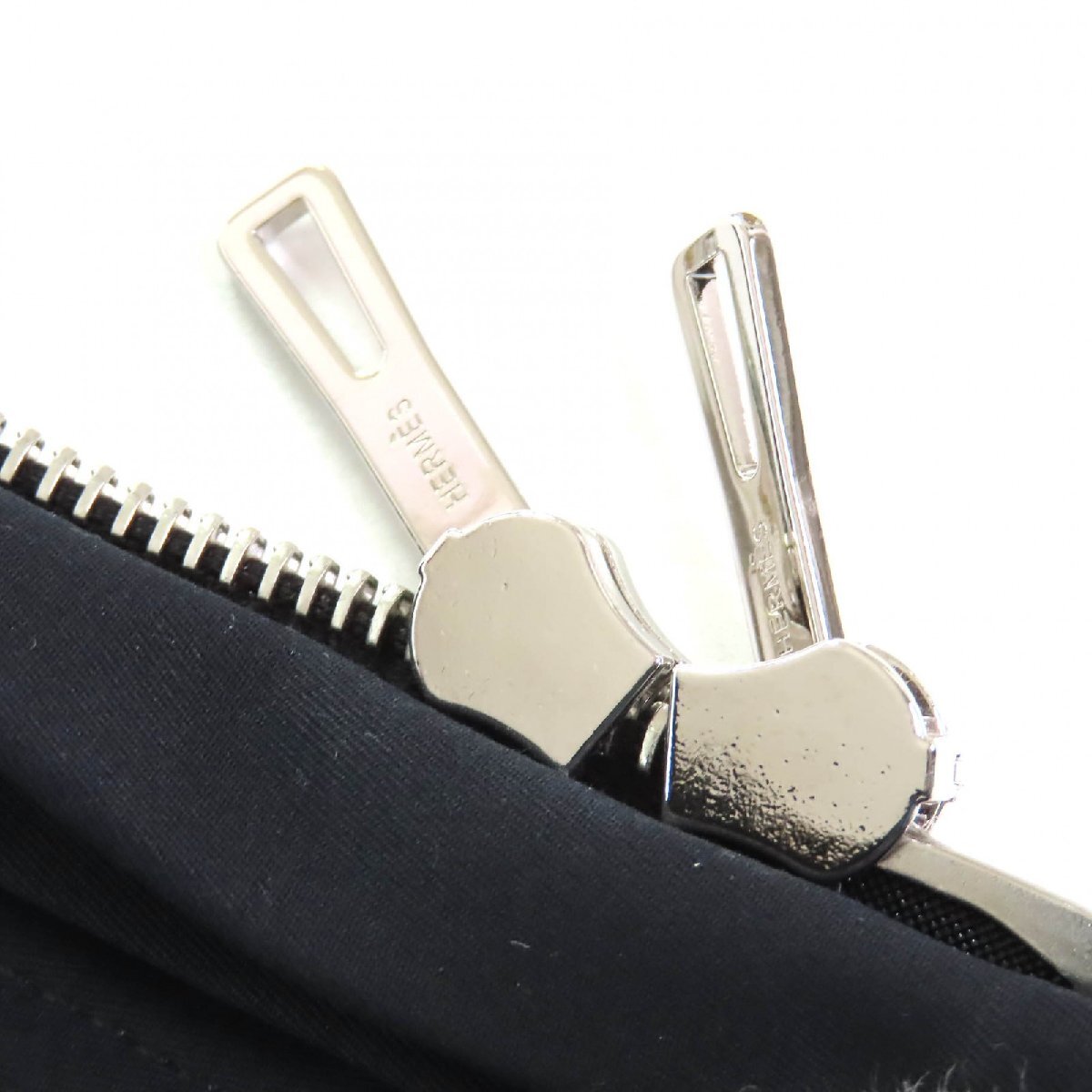 未使用品△HERMES エルメス 25SS 5E0552DQ コットン100% セリエボタン エケストルディール ZIP UP ノースリーブ ワンピース ブラック 34_画像5