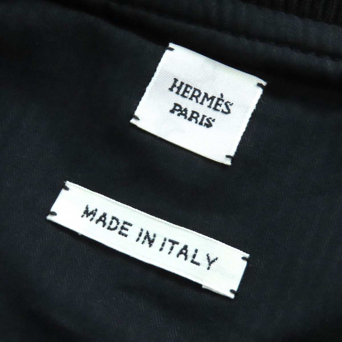 未使用品△HERMES エルメス 25SS 5E0552DQ コットン100% セリエボタン エケストルディール ZIP UP ノースリーブ ワンピース ブラック 34_画像6