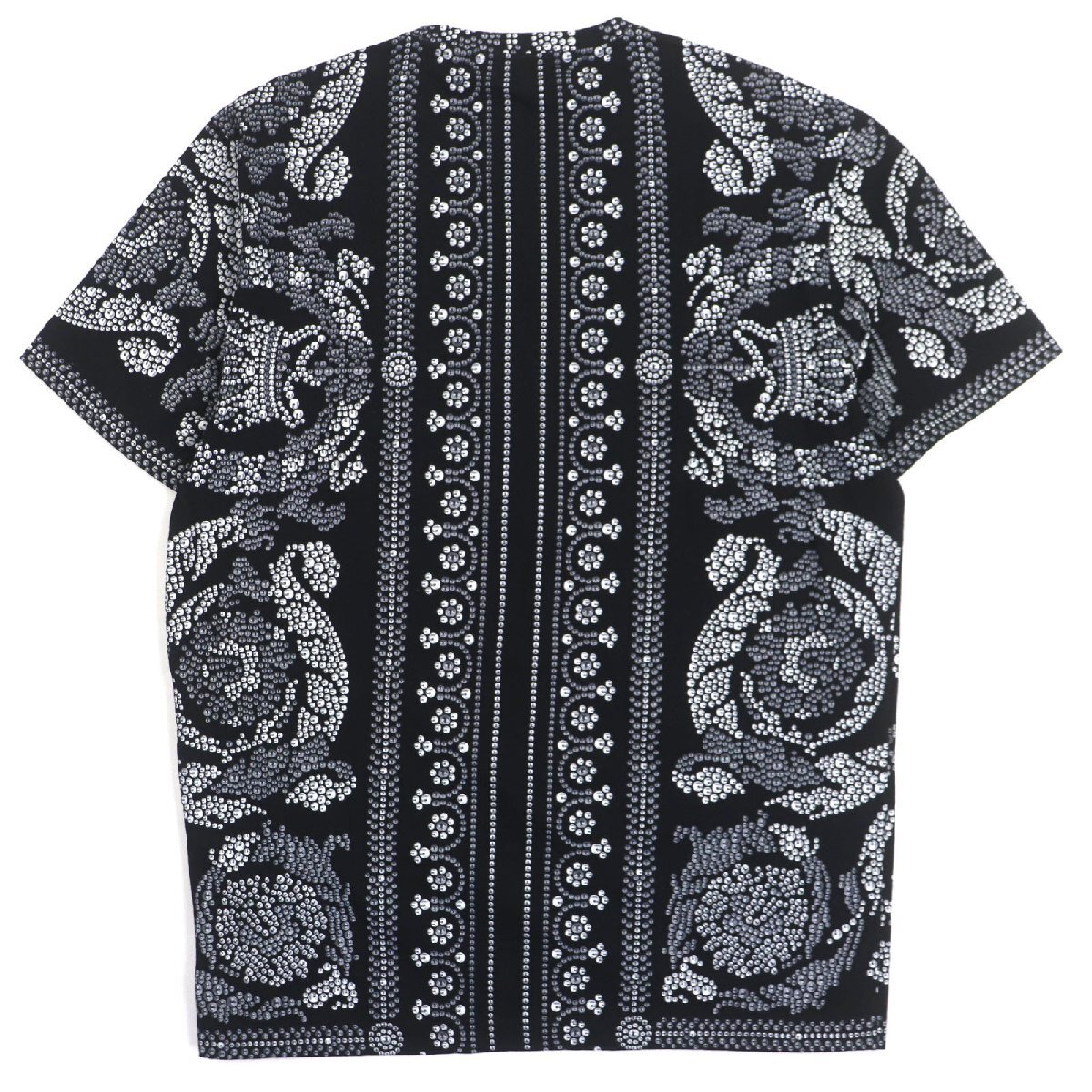 極美品▼VERSACE ヴェルサーチ 2022年製 108969 コットン MITCHEL FIT バロック クルーネック ショートスリーブ 半袖Ｔシャツ XS メンズ_画像3