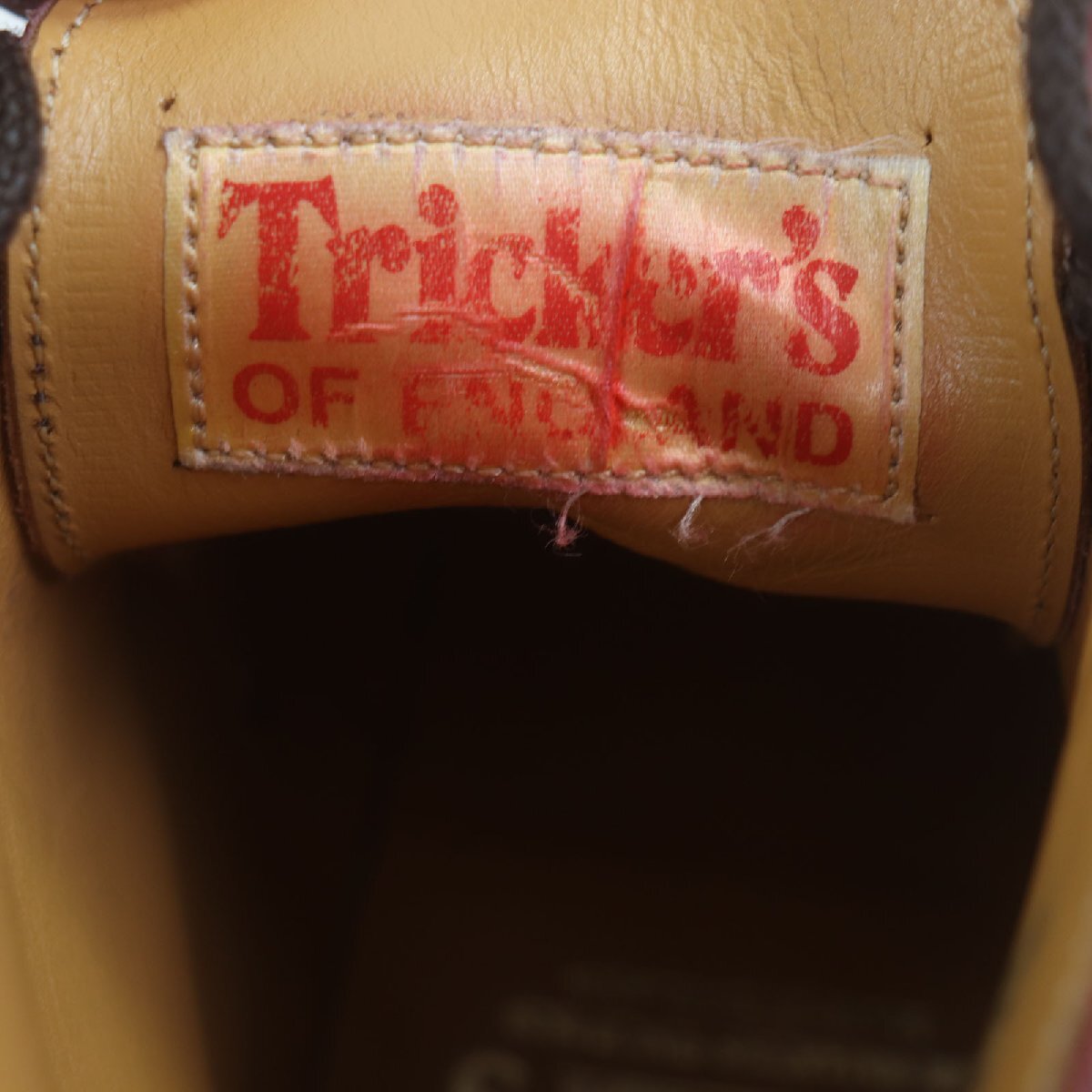 美品▼Tricker's トリッカーズ M2508 MALTON モルトン レザー ウィングチップ レースアップ カントリーブーツ レッド 7 箱付き メンズ_画像8