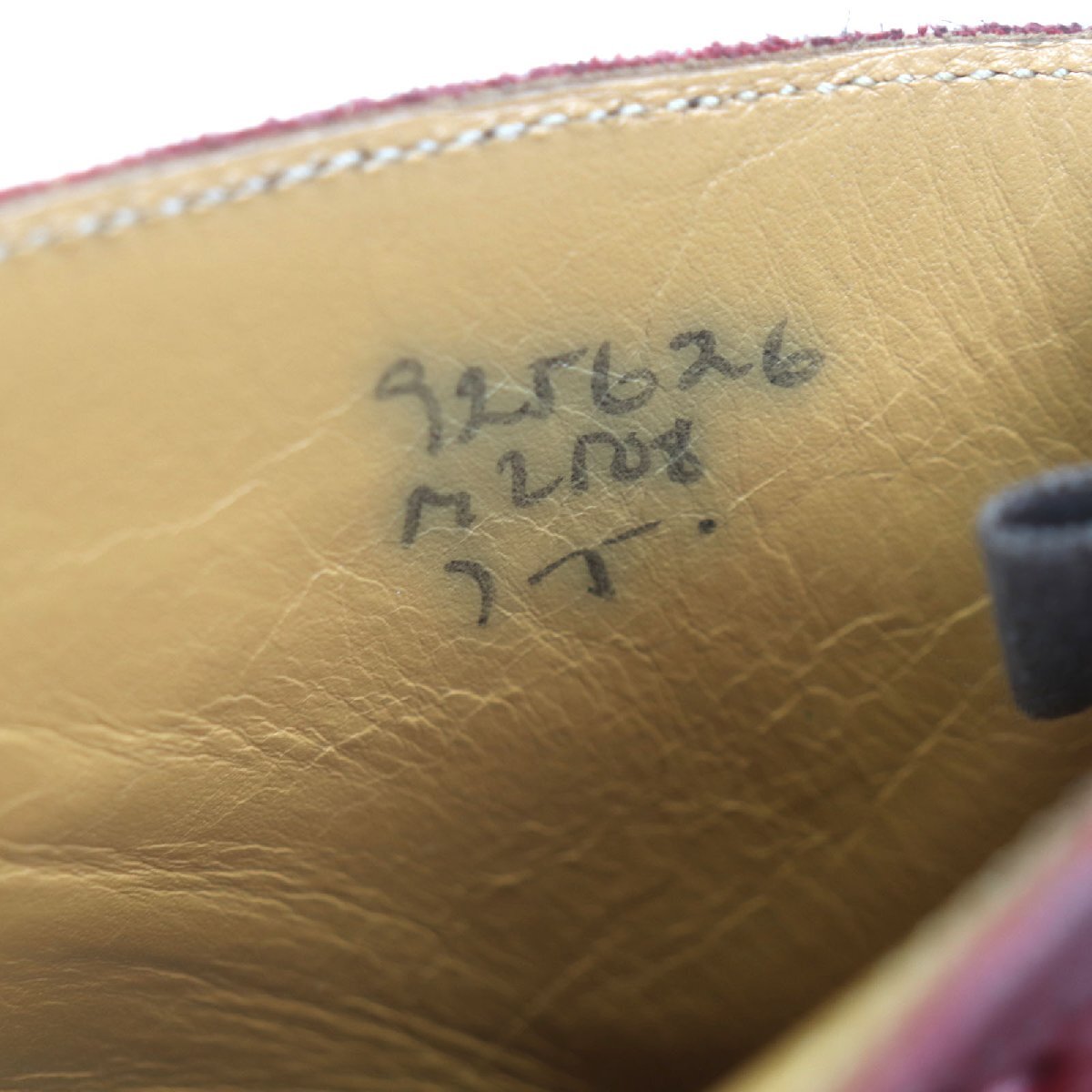 美品▼Tricker's トリッカーズ M2508 MALTON モルトン レザー ウィングチップ レースアップ カントリーブーツ レッド 7 箱付き メンズ_画像9