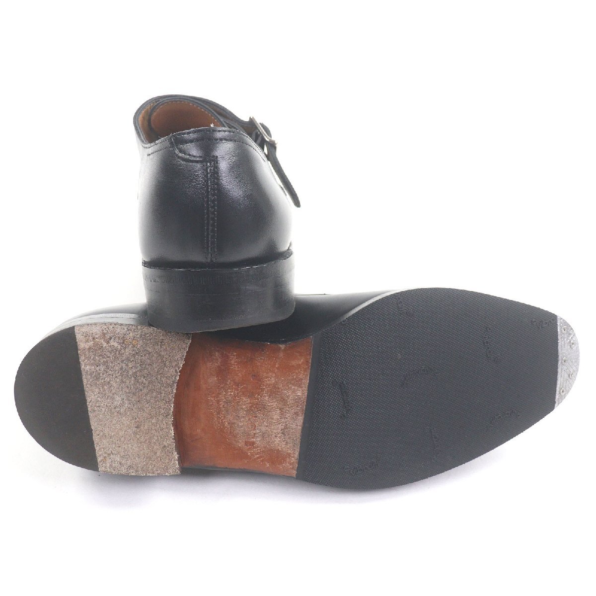 【ドンドン見直し】良品□John Lobb ジョンロブ WILLIAM レザー 9795ラスト ダブルモンクストラップ ドレスシューズ 黒 5.5 英国製_画像5
