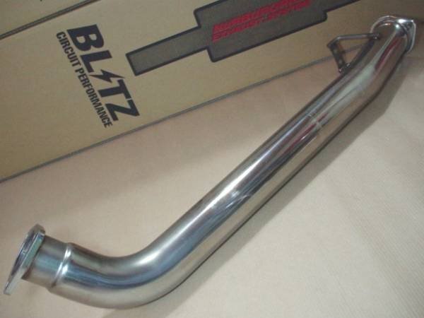 【防振ステー付】BLITZ フロントパイプ ER34 スカイライン RB25DET SUS304 80Φ 21556 A/Fセンサーアタッチメント無 FRONT PIPE 送料無料_画像2