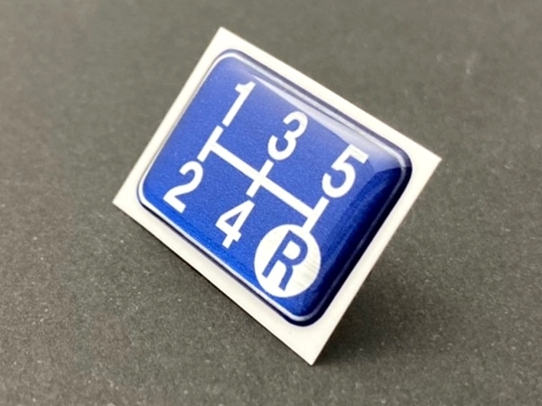 Tuningfan シフトパターン エンブレム ブルー 5速MT車用 青 SPE-B501 BLUE RPS13 S14 FD3S BCNR33 JZX100 GC8 STI PP1 EA11R K11 SW20_画像4