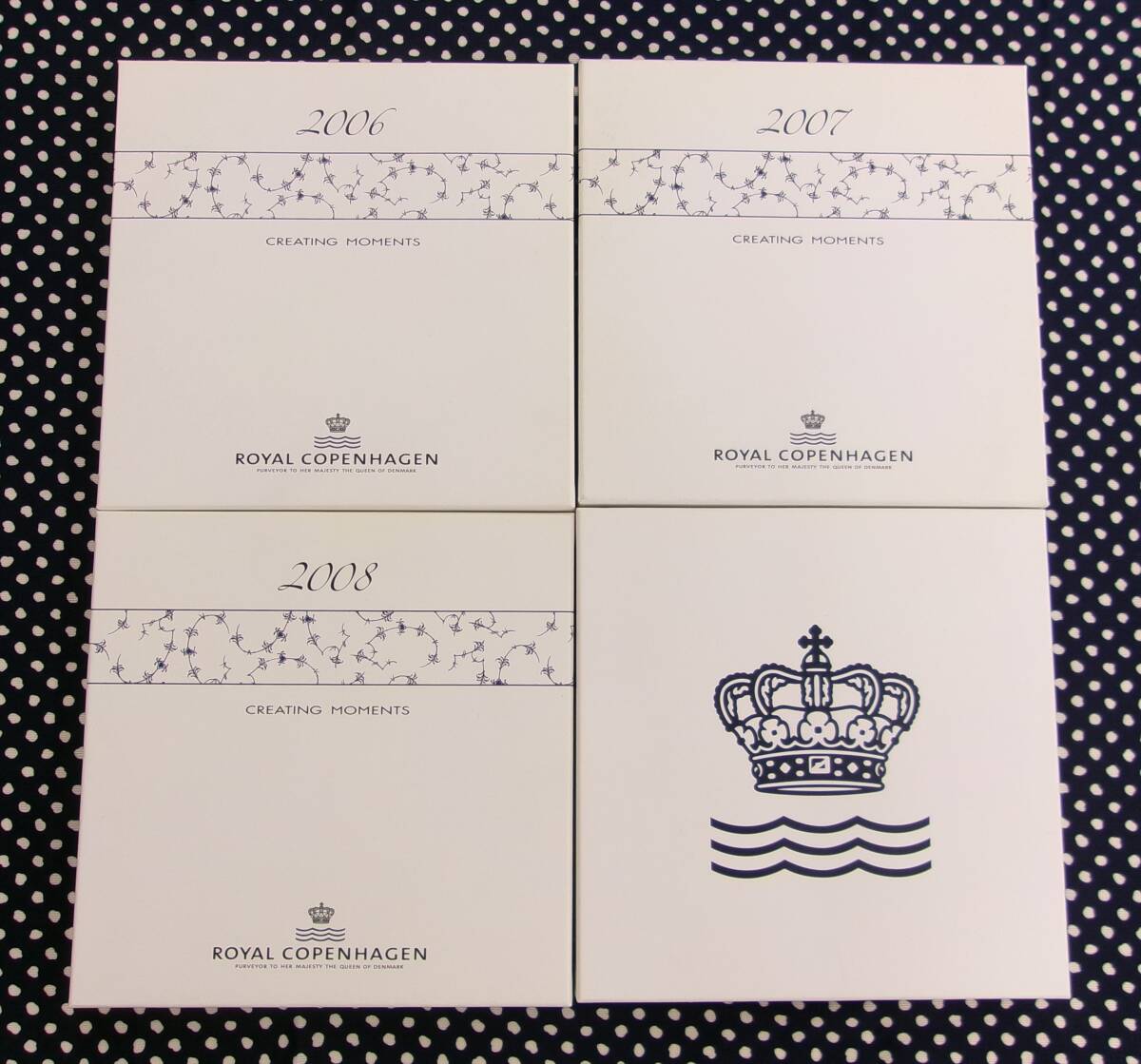 ロイヤルコペンハーゲン ROYAL COPENHAGEN イヤープレート 2006年，2007年，2008年，2011年 箱付き_画像4