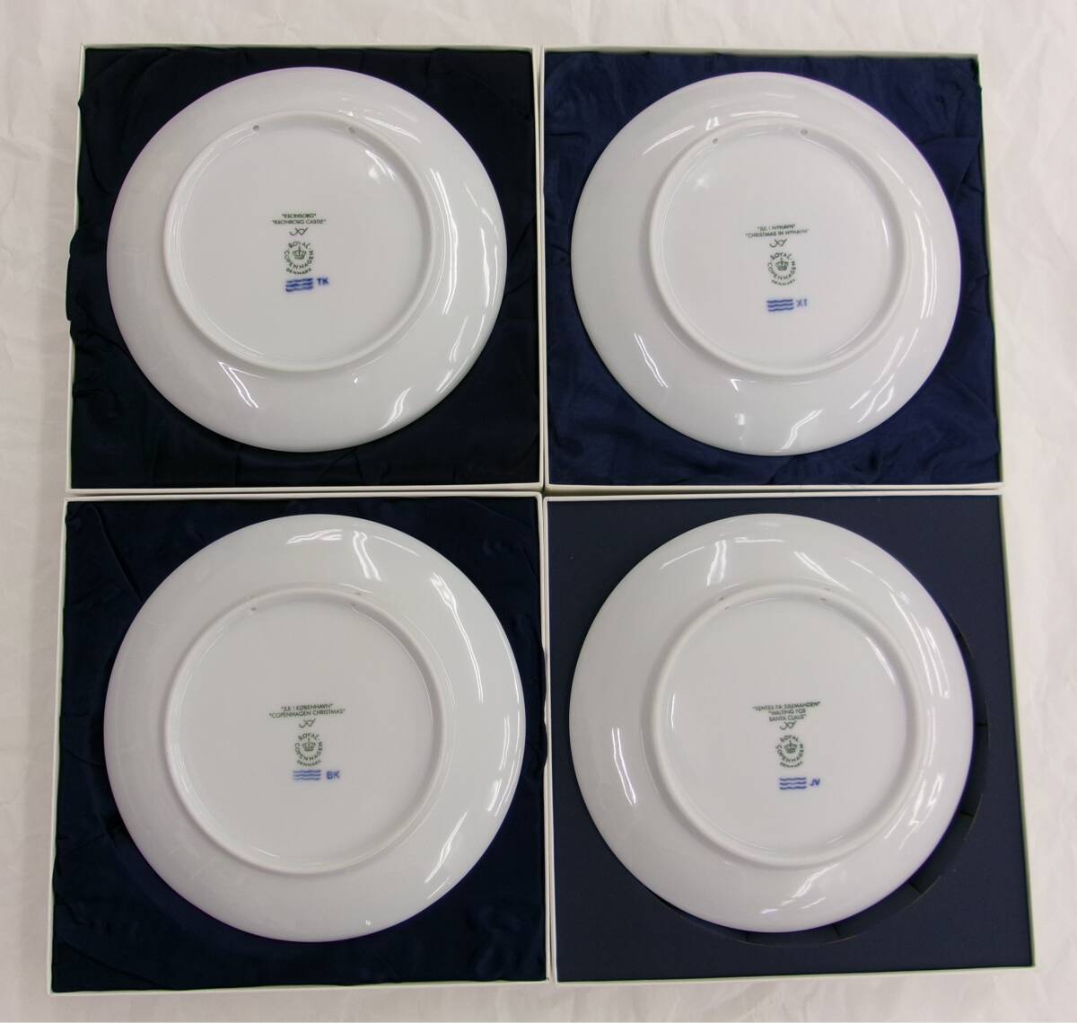 ロイヤルコペンハーゲン ROYAL COPENHAGEN イヤープレート 2006年，2007年，2008年，2011年 箱付き_画像2
