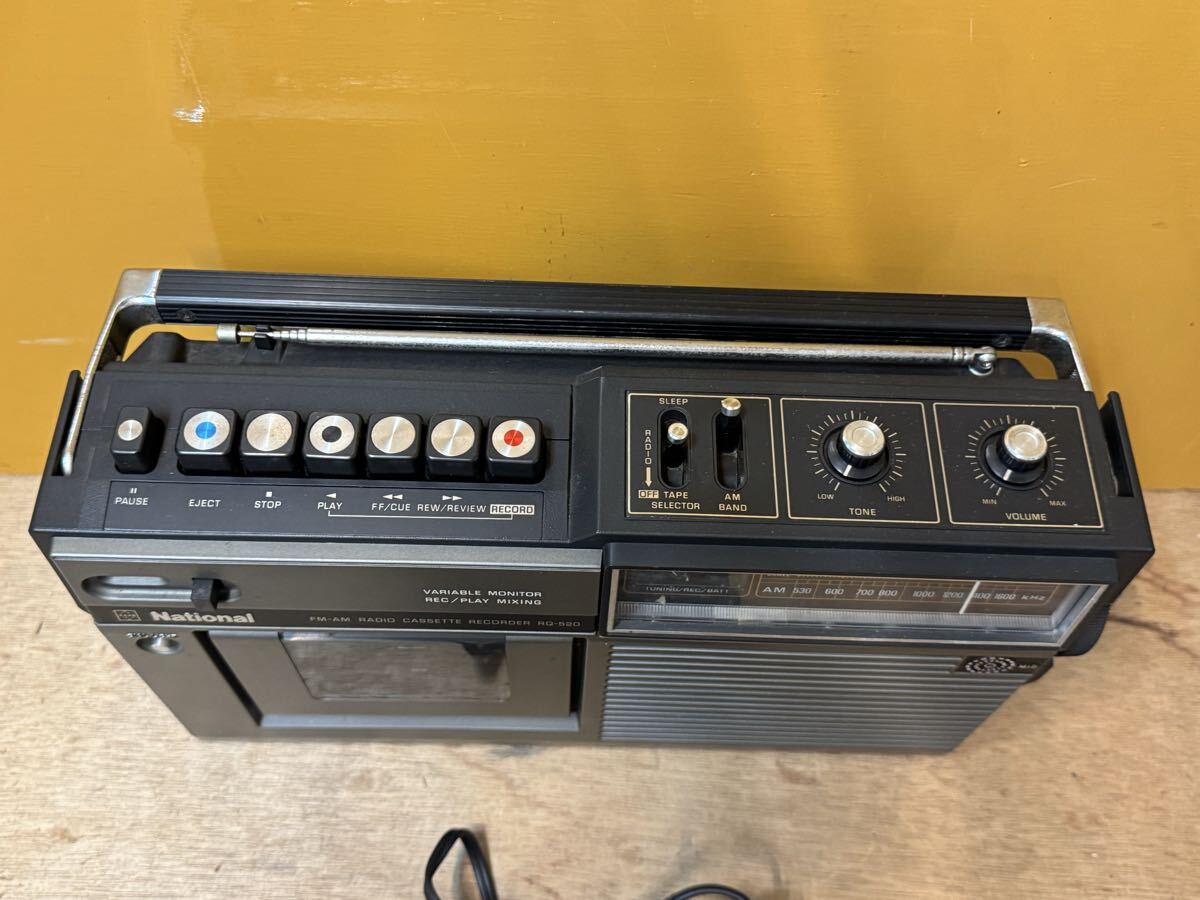 ナショナル National FM/AMラジオカセットレコーダー RQ-520 ラジカセ　ジャンク_画像3