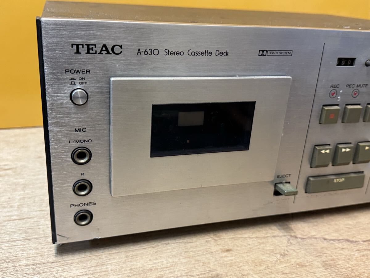 TEAC A-630 ステレオカセットデッキ STEREO CASSETTE DECK ティアック　ジャンク　通電確認済 ジャンク_画像9