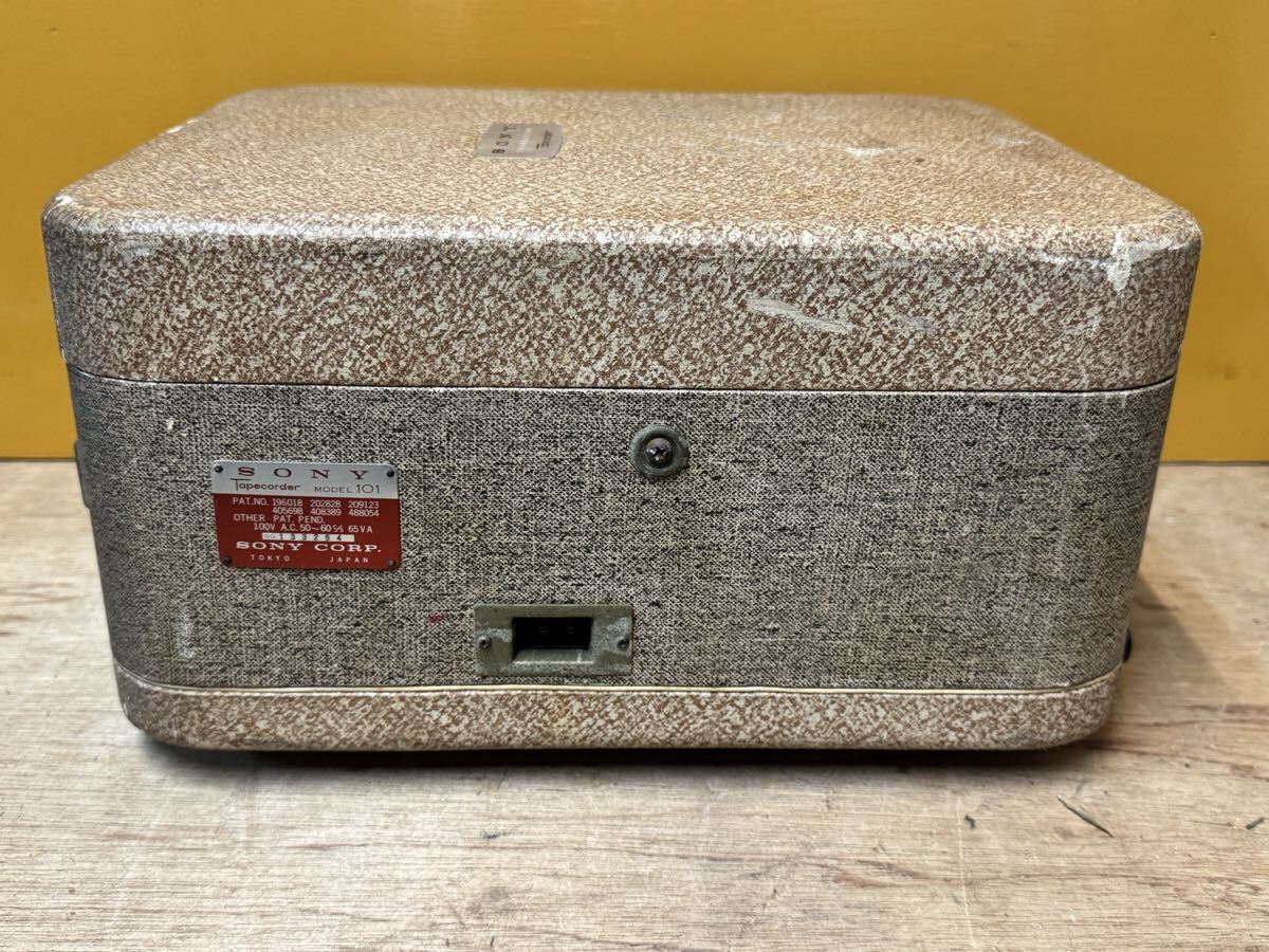 希少 1960年代? 初期 当時物 SONY Tapecorder 101 ソニー トランジスタ テープレコーダーオープンリールデッキ ジャンク品_画像7