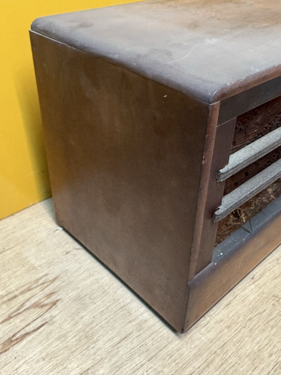 真空管ラジオ/木製キャビネット・スピーカー　アンティック 昭和レトロ　現状品　ジャンク品_画像4