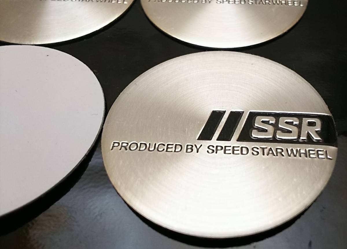 SSR 銀 49mm フラットステッカー センターキャップ 4個 ステルヴィオ アルファ 4C ザガート 8C アルファブレラ 595 124 500 695 プント_画像2