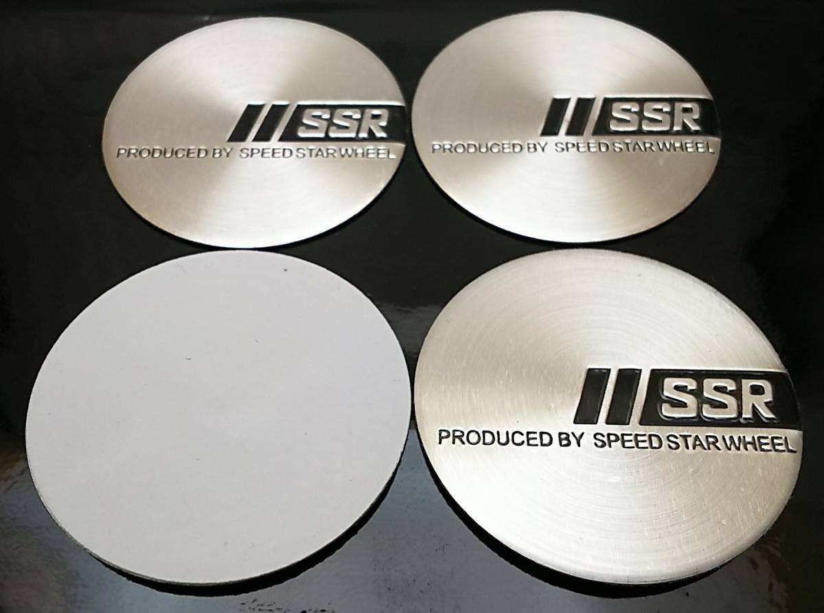 SSR 銀 49mm フラットステッカー センターキャップ 4個 ステルヴィオ アルファ 4C ザガート 8C アルファブレラ 595 124 500 695 プント_画像1