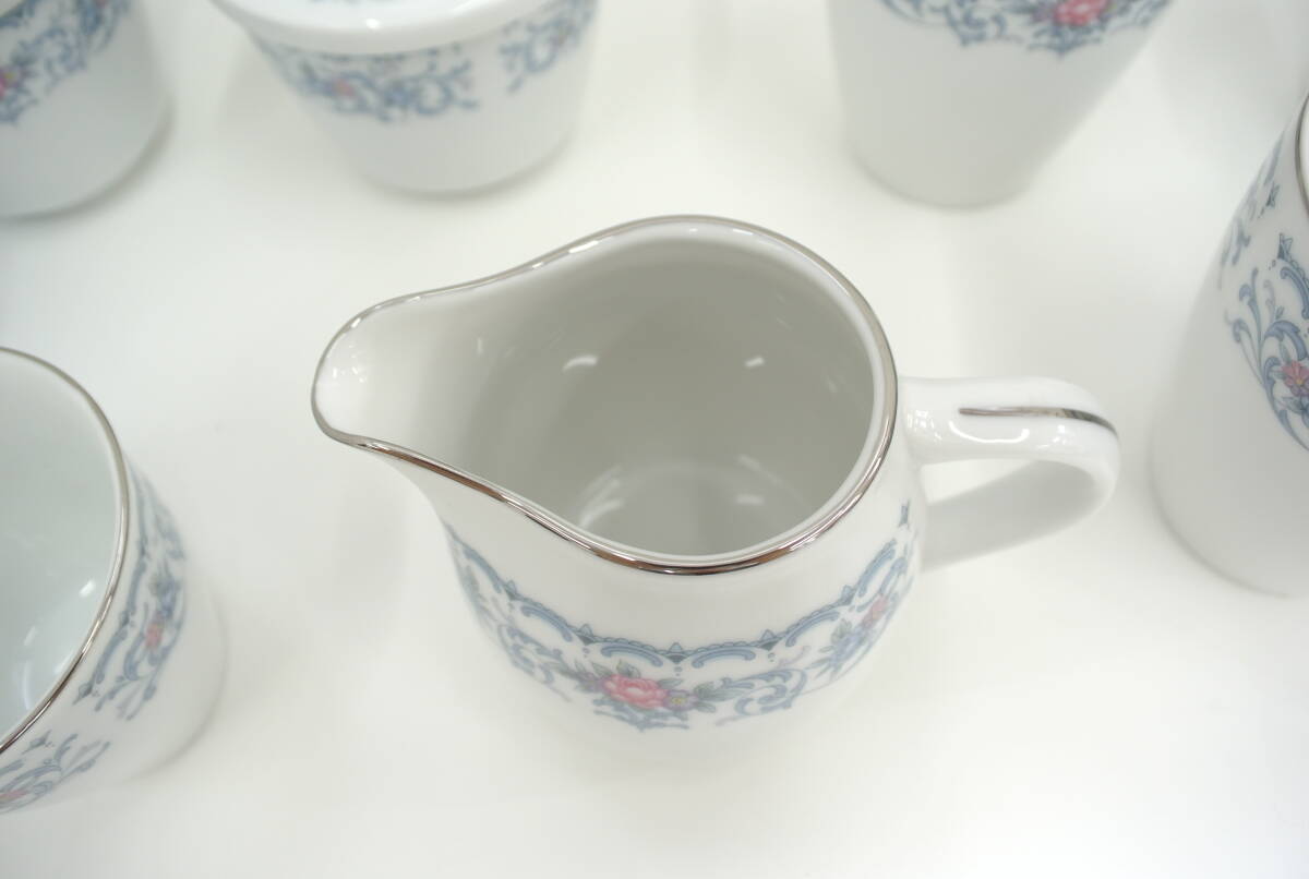 1517 ブランド祭 食器祭 ノリタケ ロマンブルー 食器おまとめ カップ 湯呑 蓋付カップ クリーマー メラミン エッグカップ Noritake_画像7