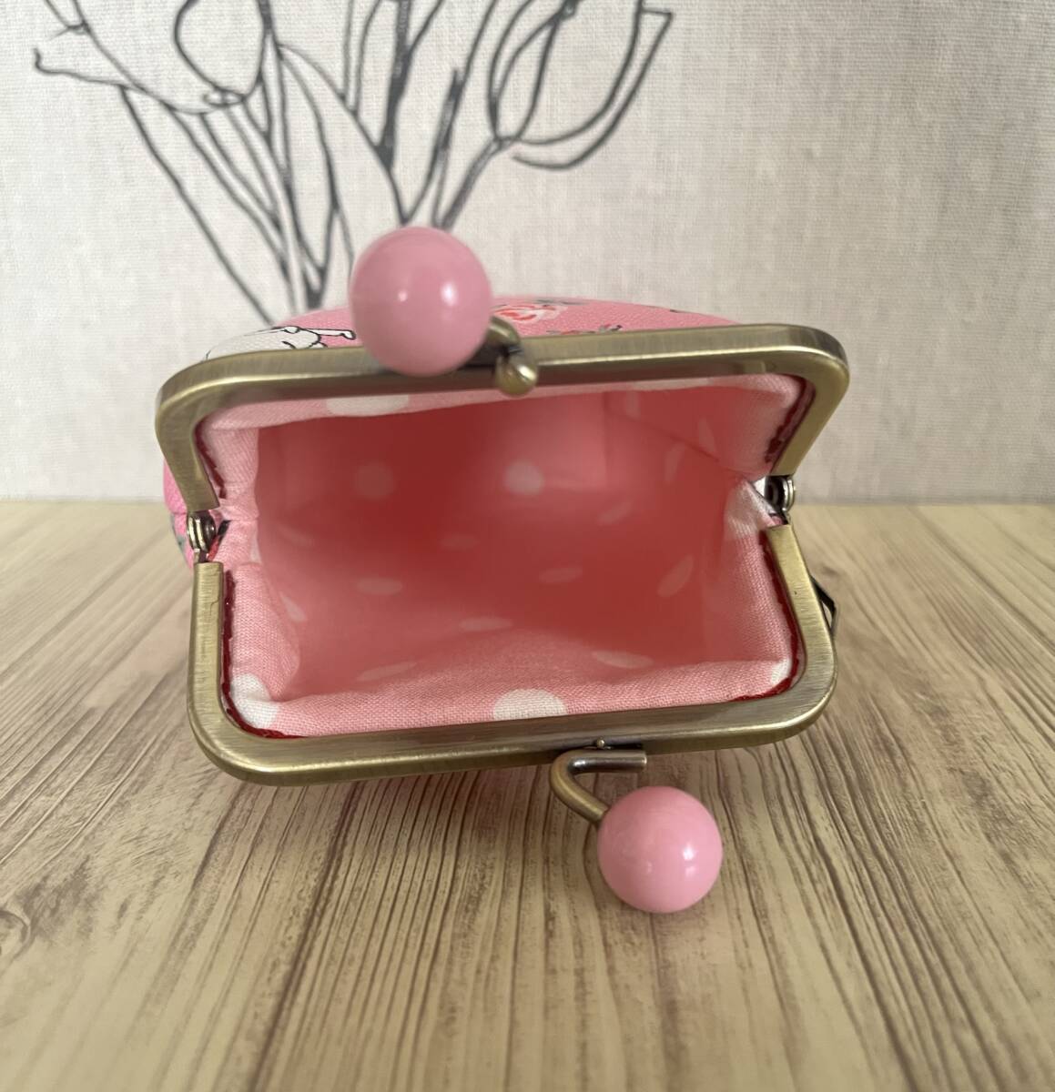 縦型がま口 / ポーチ / 小物入れ / タバコケース / ハンドメイド ☆キャスキッドソン・18_画像6