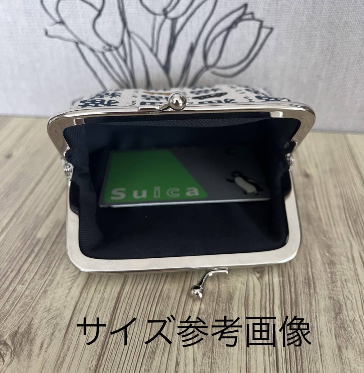 がま口 ポーチ / 財布 / 小物入れ / ハンドメイド ☆漢字猫・11_画像6