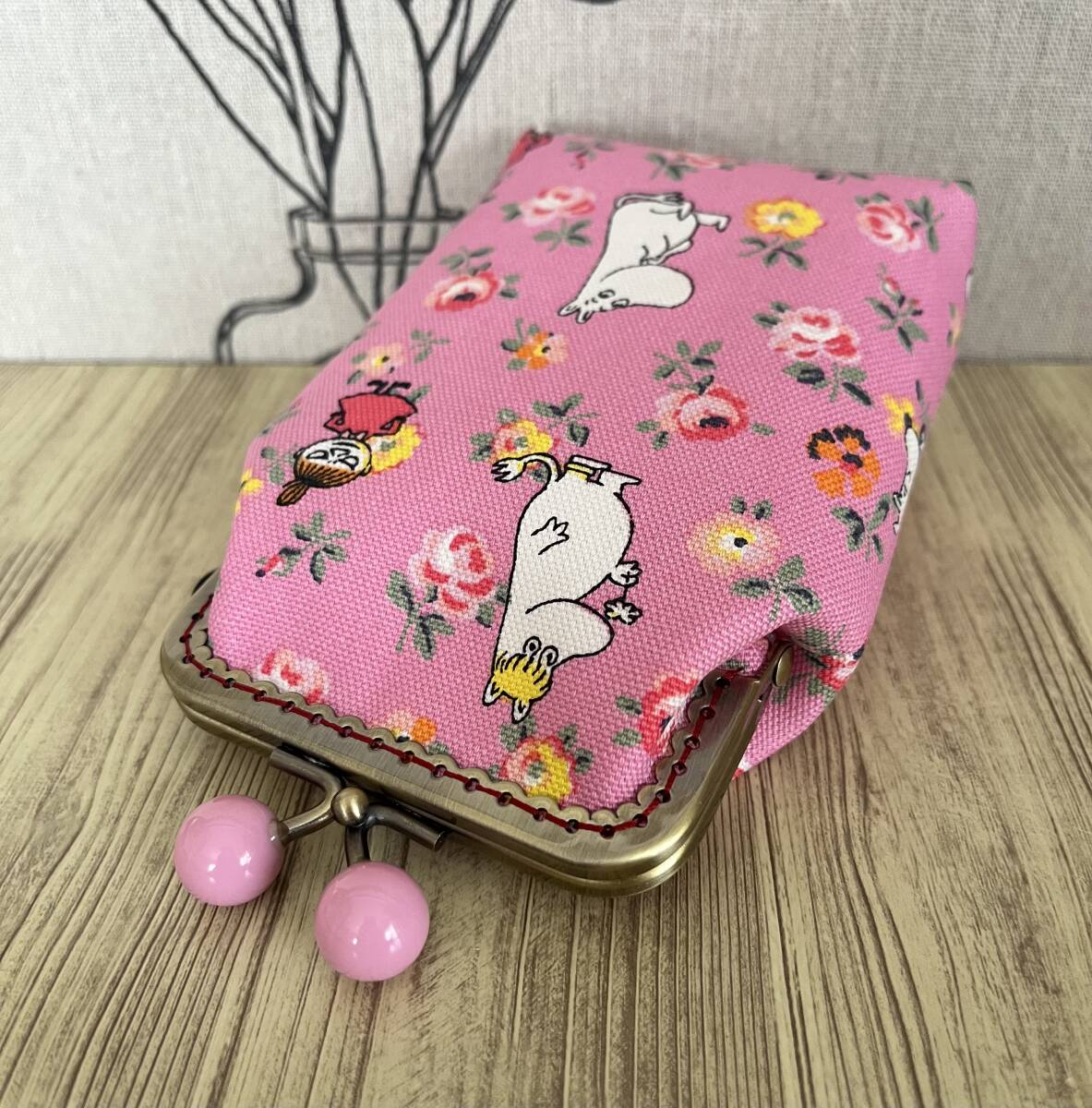 縦型がま口 / ポーチ / 小物入れ / タバコケース / ハンドメイド ☆キャスキッドソン・18_画像3