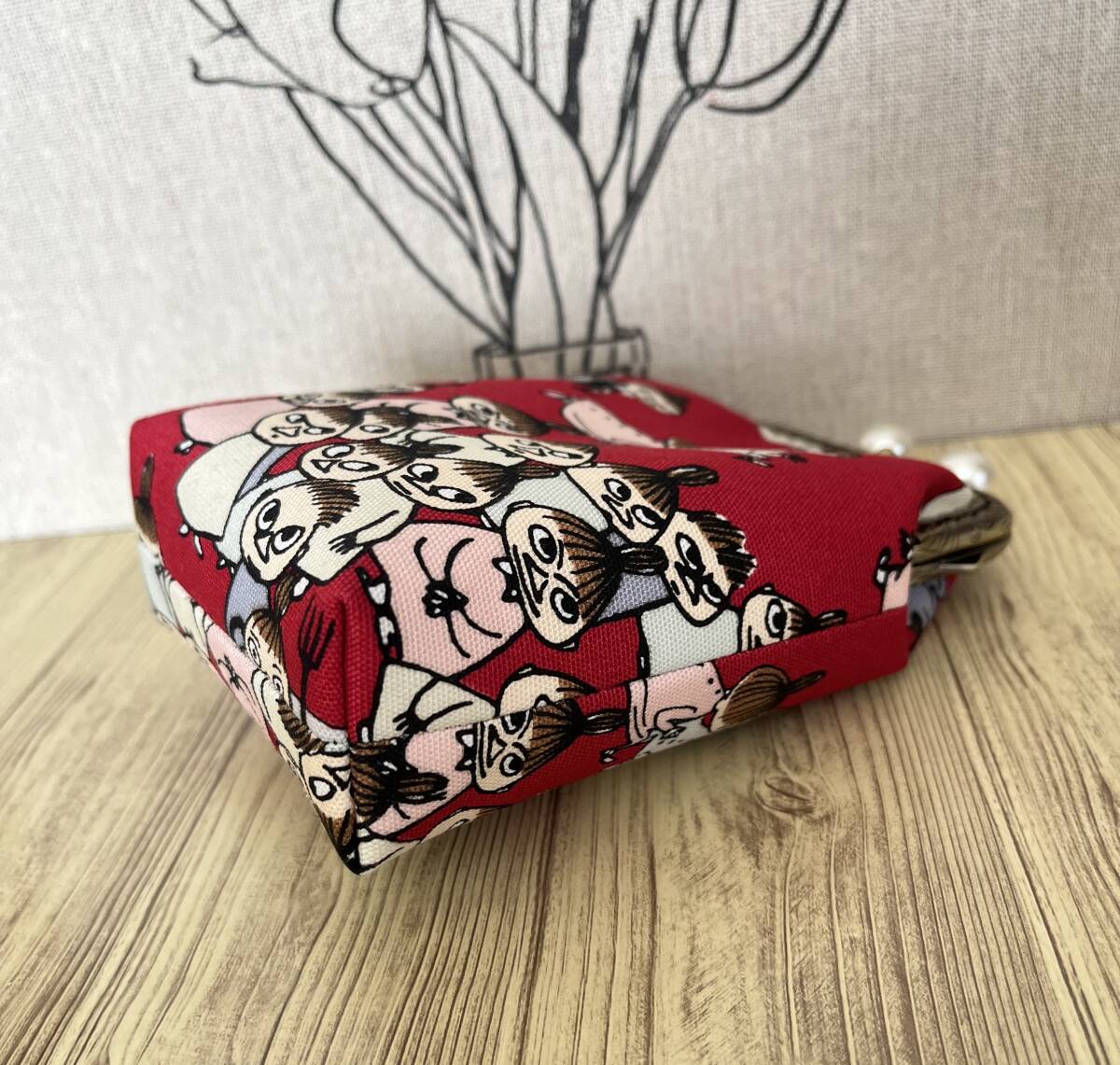 縦型がま口 / ポーチ/ 小物入れ / タバコケース / ハンドメイド ☆ ミイときょうだい・8_画像5