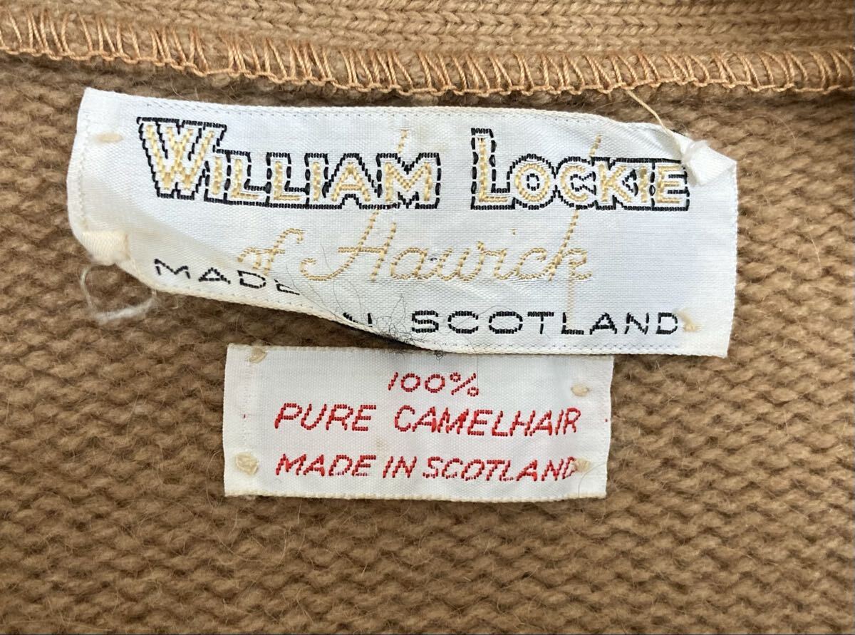 ウィリアムロッキー カーディガン キャメル100% スコットランド製 ニット ヴィンテージ　William Lockie_画像4