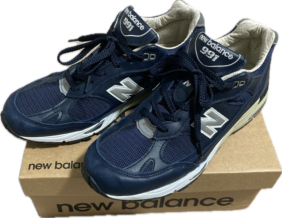 美品　New Balance ニューバランス M991NNN MADE IN ENGLAND US9 レザー　ネイビー　990 992 993 1500_画像3