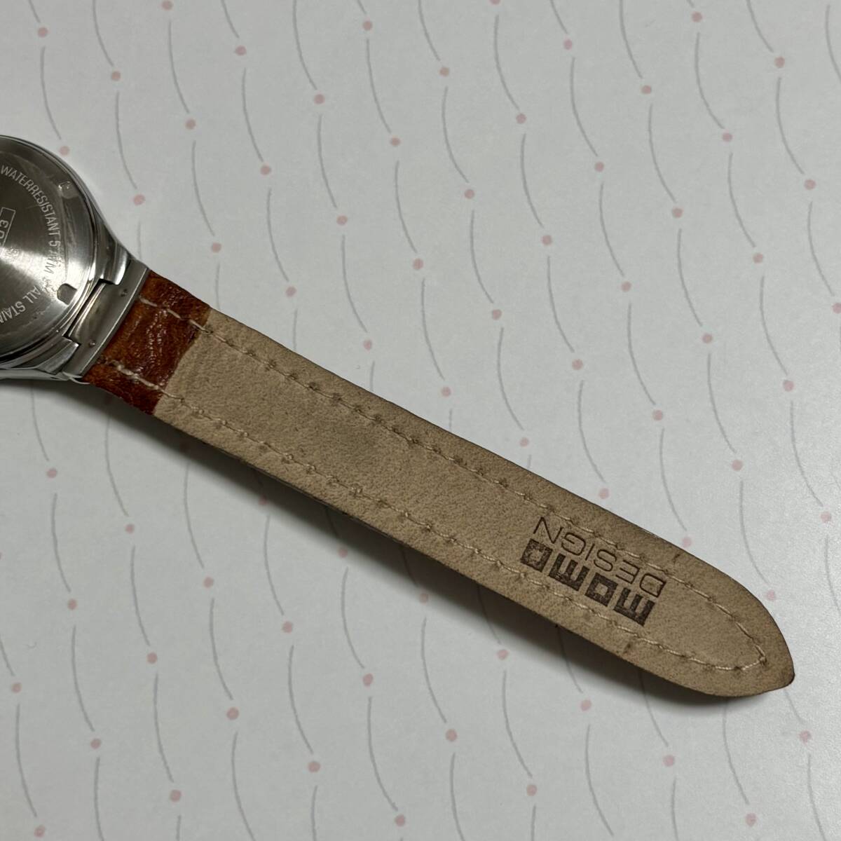 momo design モモデザイン 腕時計 クォーツ　30mm　電池交換済　長期保管品　ネイビー _画像6