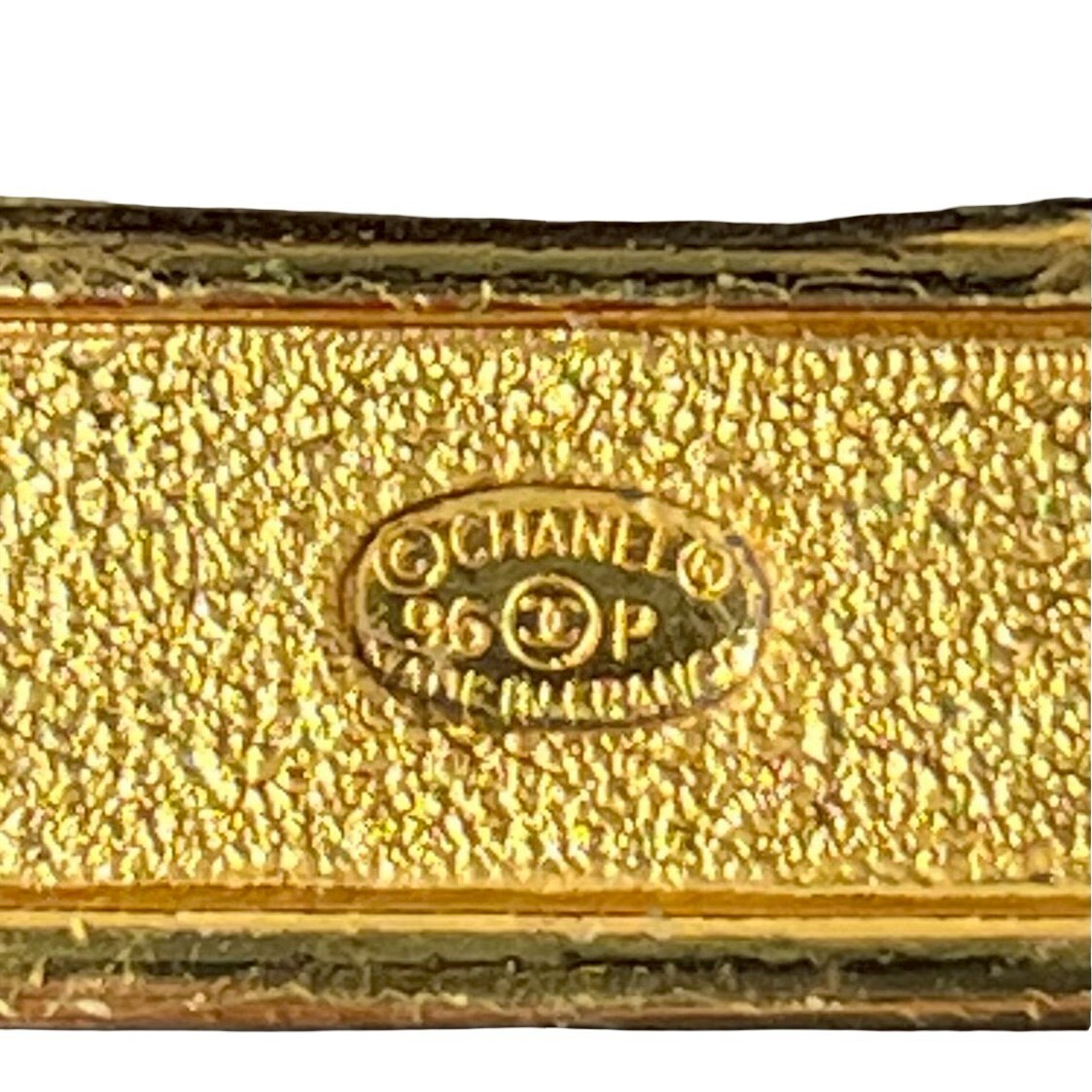 極 美品 コメあり 96P CHANEL シャネル ヴィンテージ ロゴ プレート GP チェーン ブレスレット バングル アクセサリー ゴールド 26129_画像3
