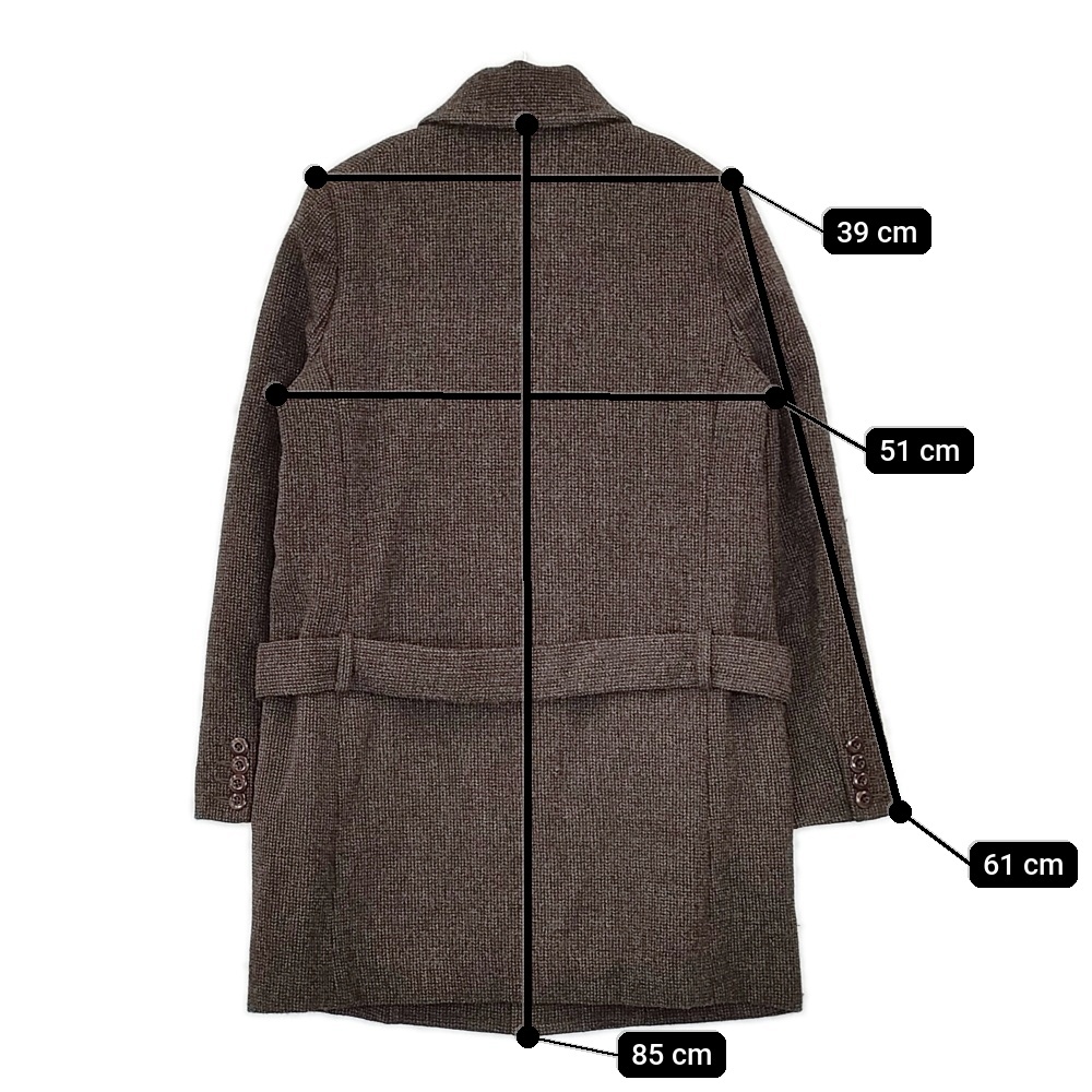 5-1111T^umii 908/45R/45rpm шерсть сделано в Японии размер 2 пальто Brown umi four чай пять a-rupi- M 257980